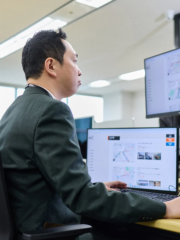 部署の状況確認の様子